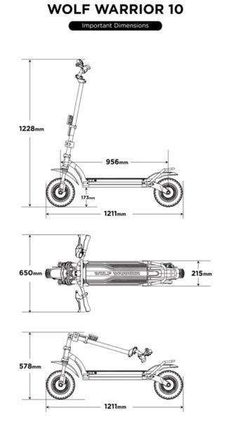 Повнопривідний електросамокат Kaabo Wolf Warrior X Plus 60v 21ah 1358630996 фото